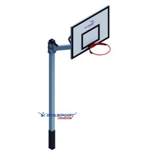 Stojak do koszykówki jednosłupowy cynkowany i malowany, wysięgnik 1,6 m, rura kwadrat 100x100x3