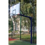 Stojak do koszykówki jednosłupowy, wysięgnik o dł. 1,6m - cynkowany i malowany